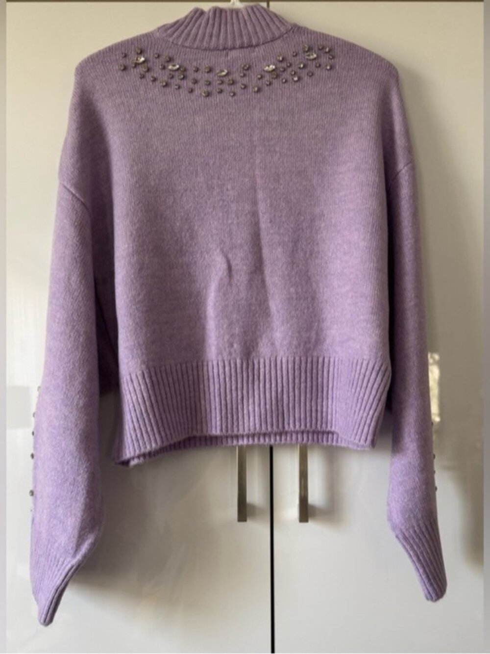NWT Size L - Anthropologie Pilcro Mock-Neck Embellished Sweater (NWT US$128) - Picture 12 of 16